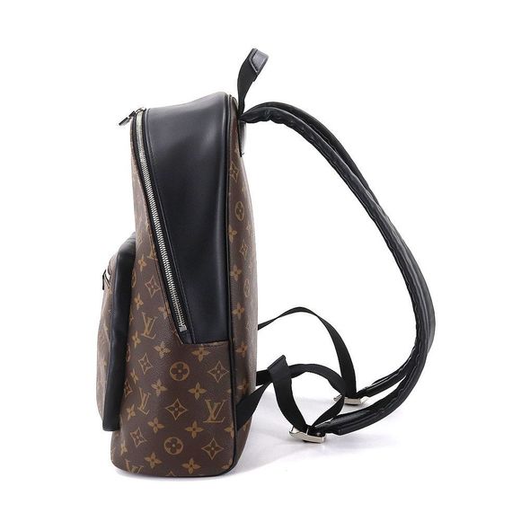 Louis Vuitton Monogram Macassar Josh NV Backpack Rucksack Brown Black - Picture 3 of 8